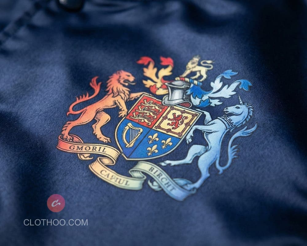 Sublimation print on satin jacket