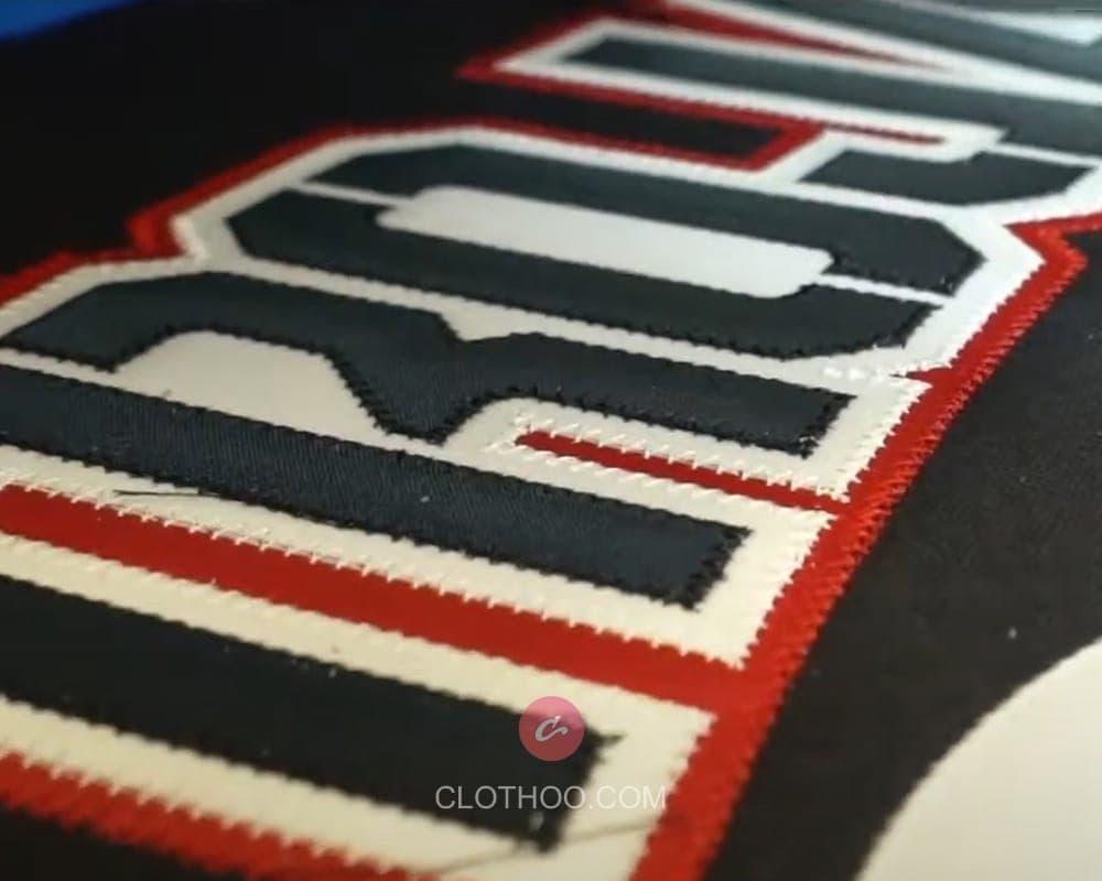Tackle twill embroidery example