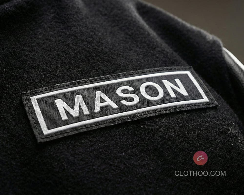 Woven chest name badge
