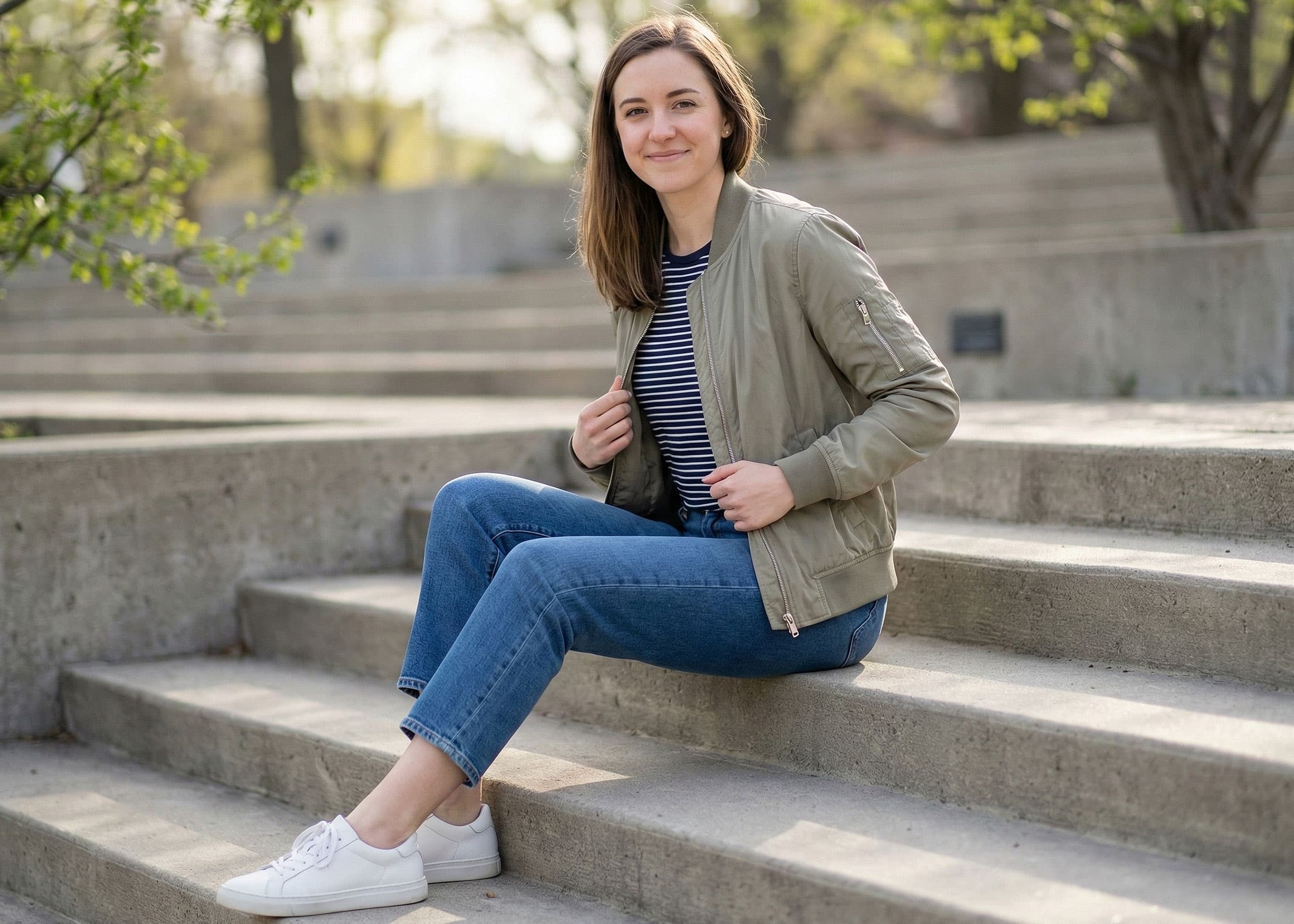 lightweight-bomber-jacket-womens-spring-outfit-on-steps.jpg