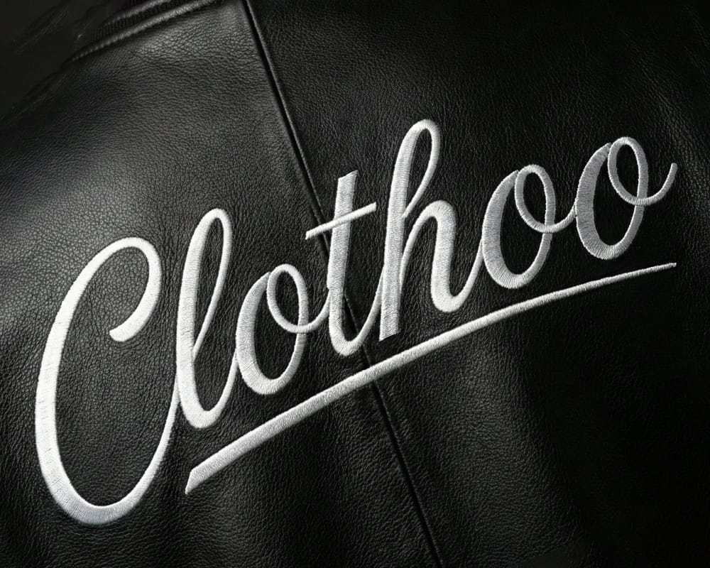 Direct Embroidery On Leather Jacket